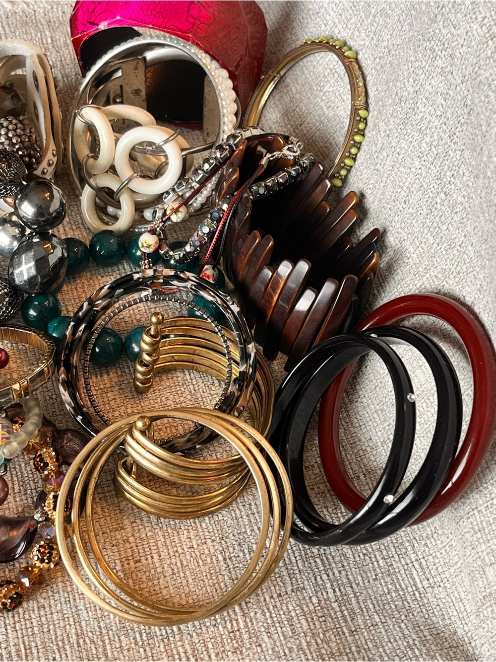 Mixed Women’s Bracelets Stack - Multi-Color Fashion Jewelry - Picture 2 of 7